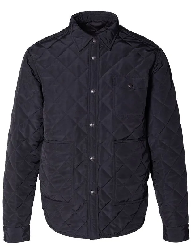 Down-filled Quilted Shirt Jacket - Black sold by Sunbeam