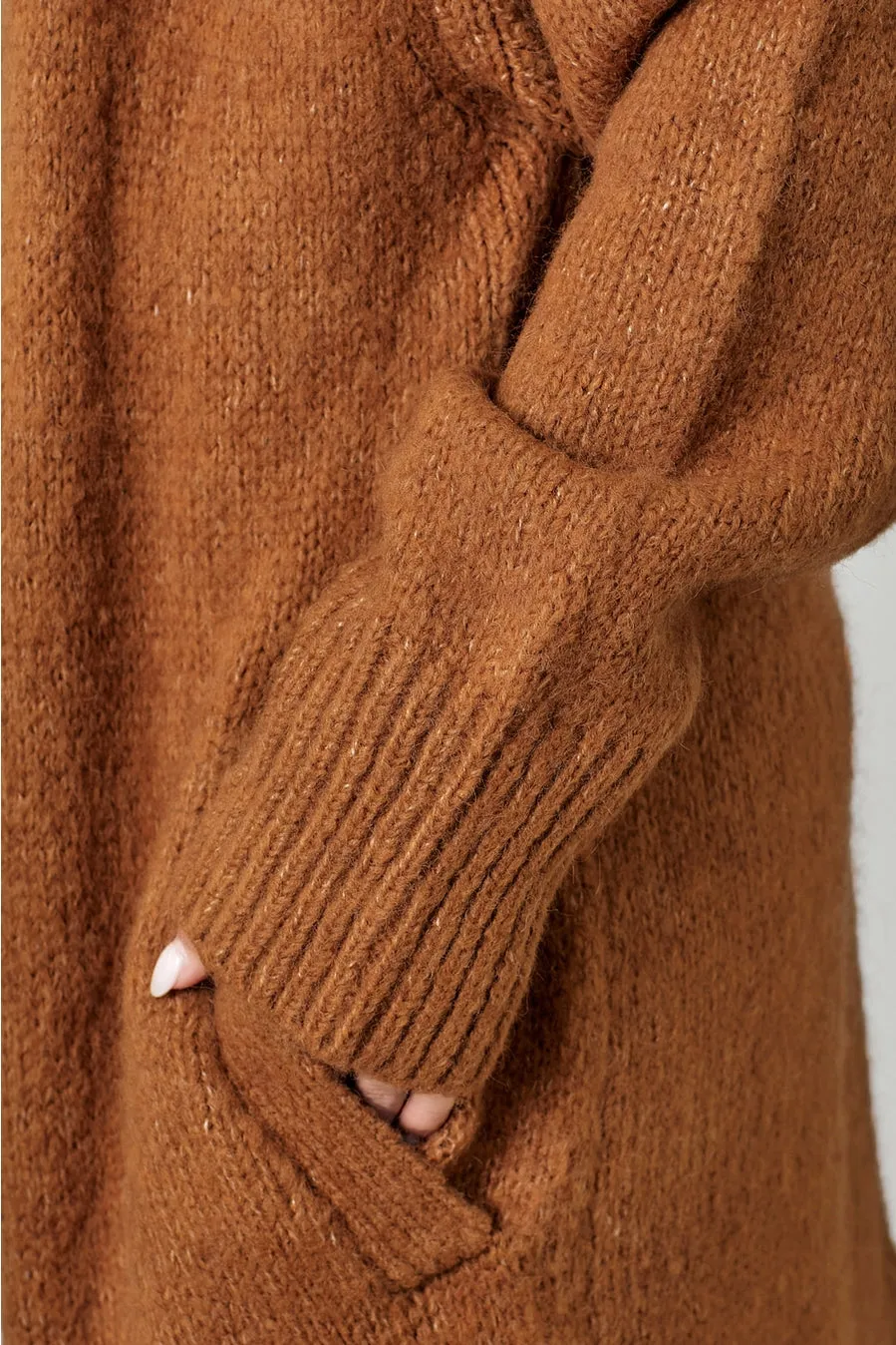 Dolman Long Sweater Cardigan - Toffee sold by Sunbeam product image thumbnail 3