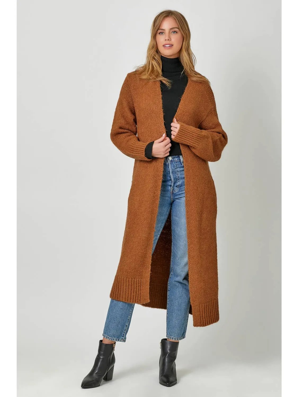 Dolman Long Sweater Cardigan - Toffee sold by Sunbeam