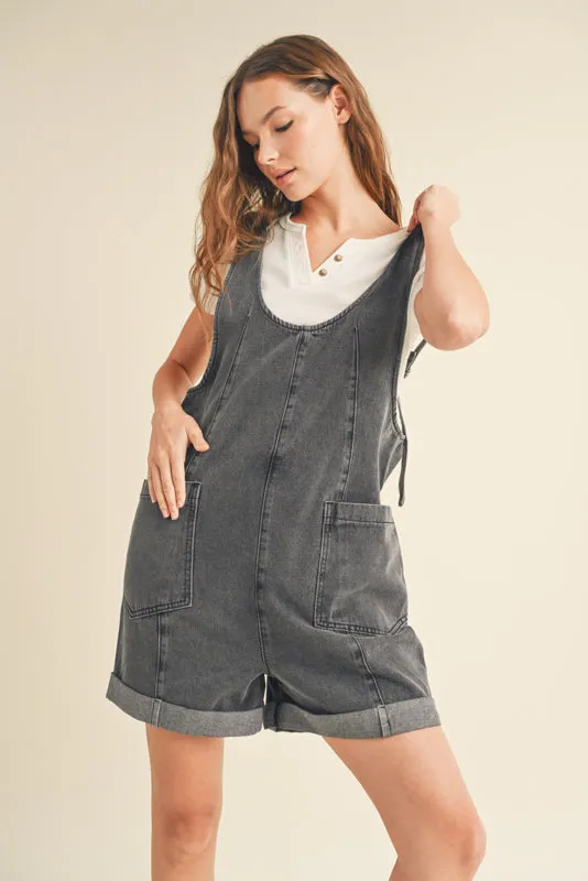 COTTON DENIM SEAM DETAIL ROMPER sold by Sunbeam