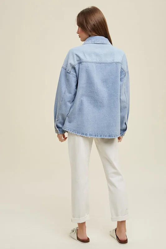 Frayed Denim Shacket sold by Sunbeam product image thumbnail 2