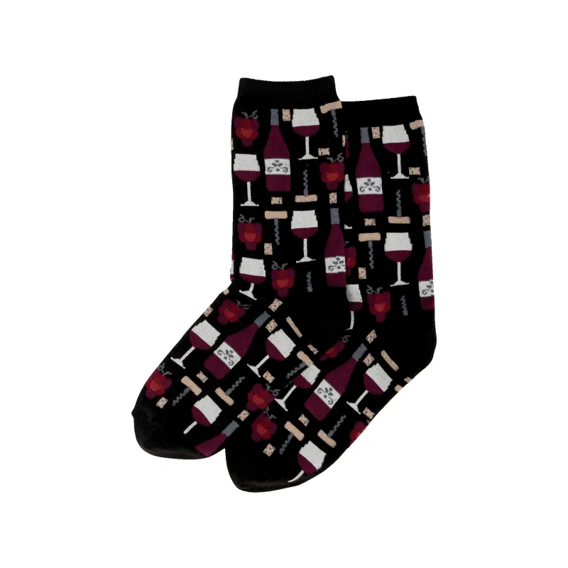 Women's Wine Crew Socks made by Sunbeam