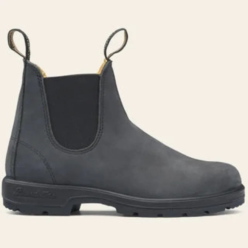 Rustic Black Classic Chelsea Boot 587 made by Blundstone