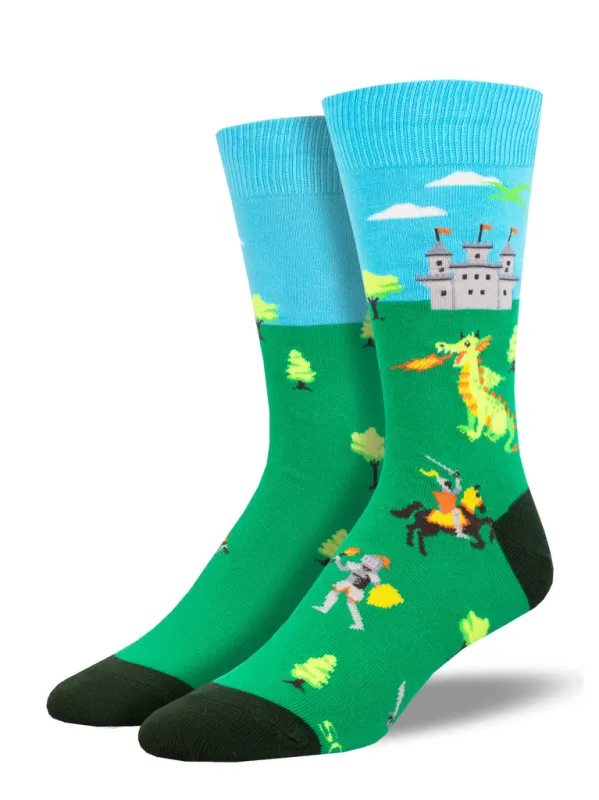 Men's "Just Slay" Socks- Green made by Sunbeam