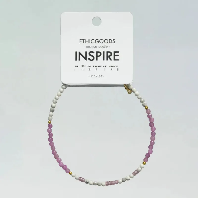 Morse Code Anklet | INSPIRE made by Sunbeam