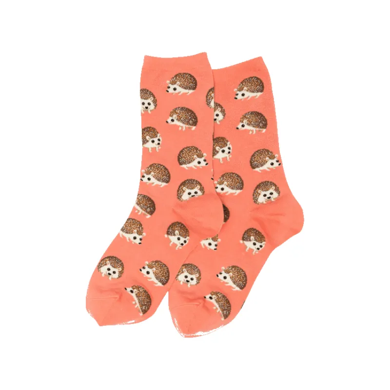 Women's Hedgehog Crew Socks sold by Sunbeam