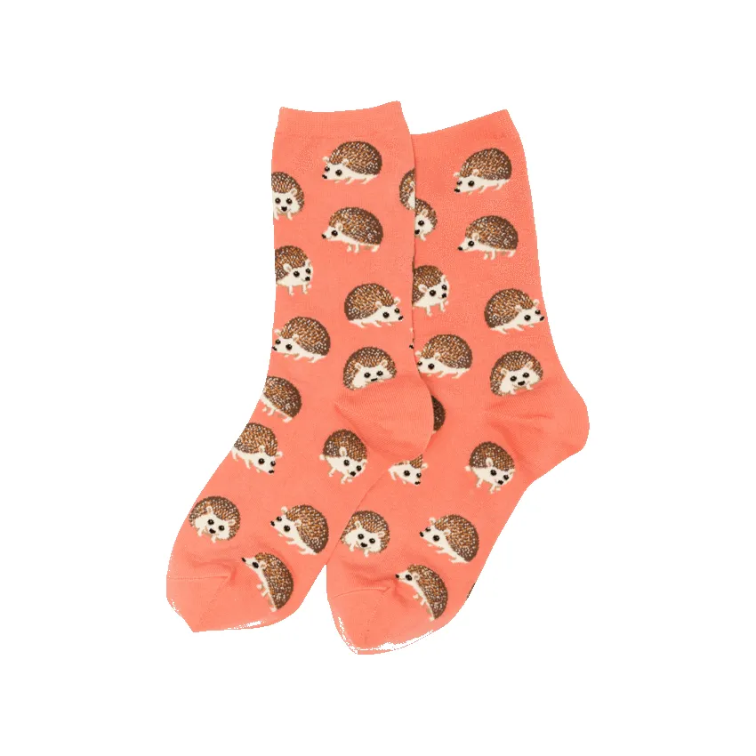 Women's Hedgehog Crew Socks sold by Sunbeam