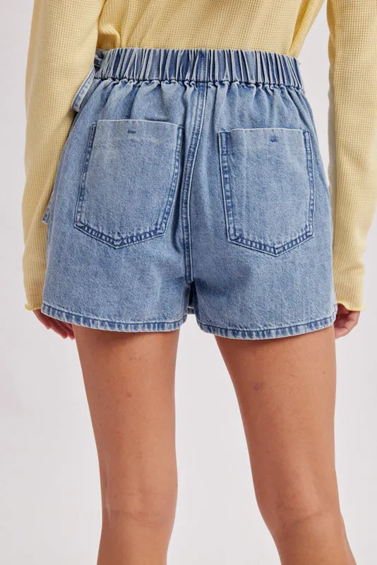 Denim Side Tie Wrap Skort sold by Sunbeam product image thumbnail 2