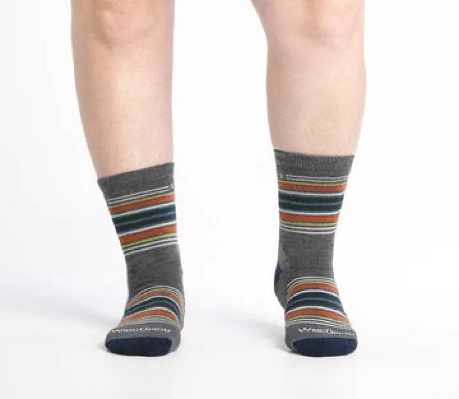 Men's Multi Stripe Cushioned Micro Crew Socks made by Sunbeam