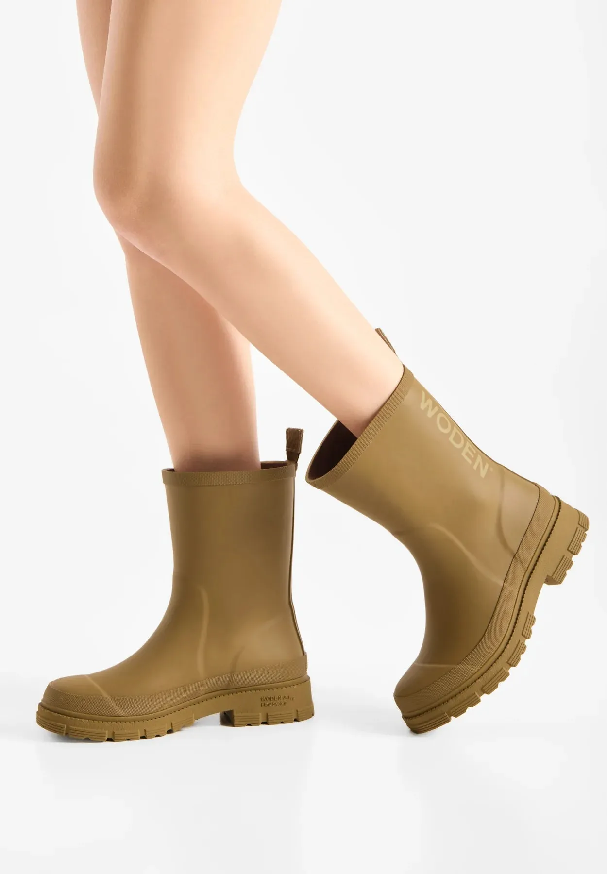 Lia Waterproof Rubber Boots - Khaki sold by Sunbeam