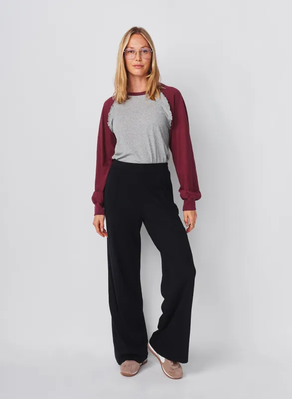 Sundry Lounge Flare Pant in Deep Navy sold by Sundry