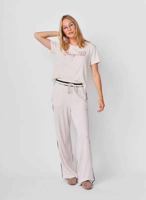 Sundry Excusez Moi Boxy Crew Tee in Oyster made by Sundry