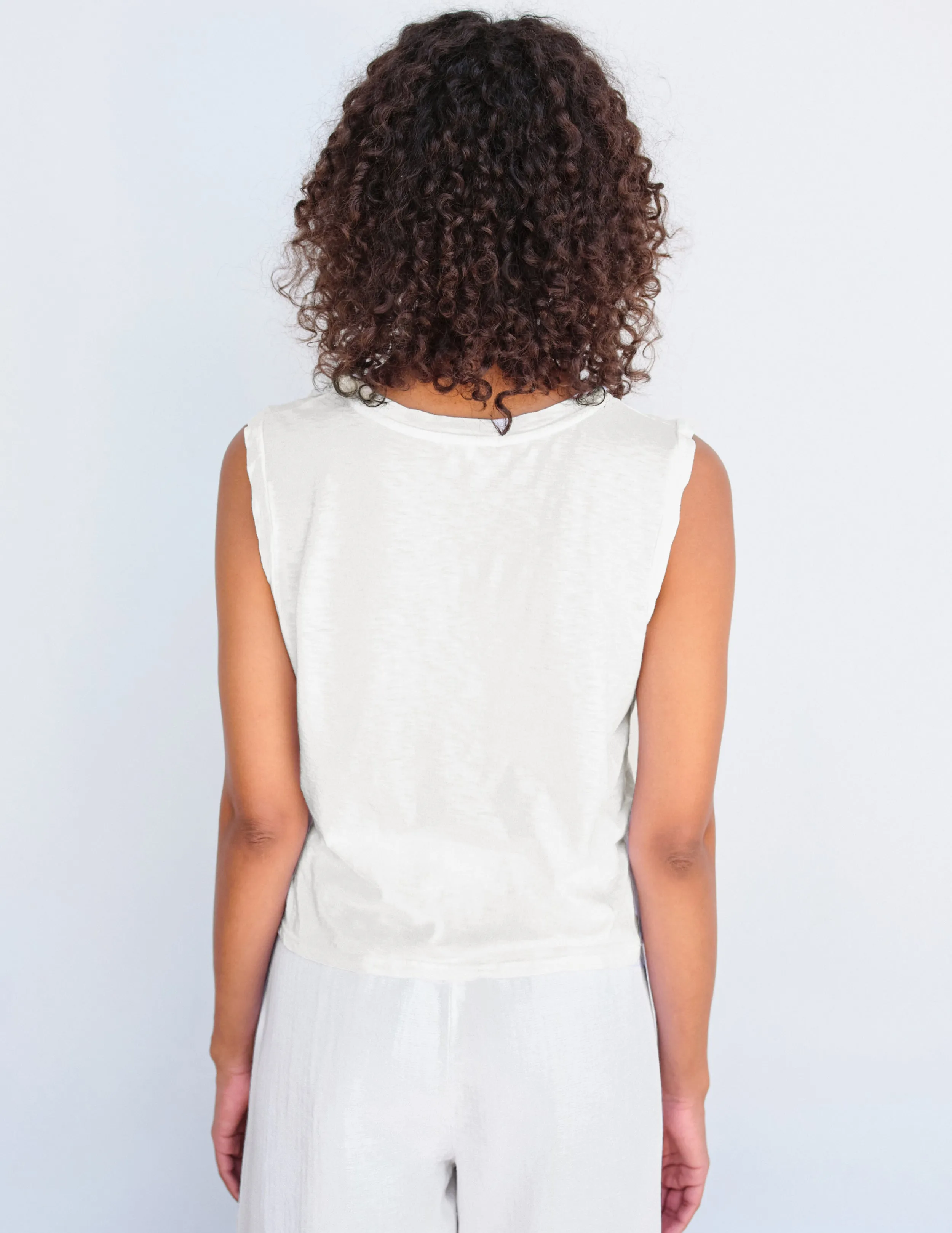 Sundry Muscle Tank in Cream sold by Sundry product image thumbnail 2