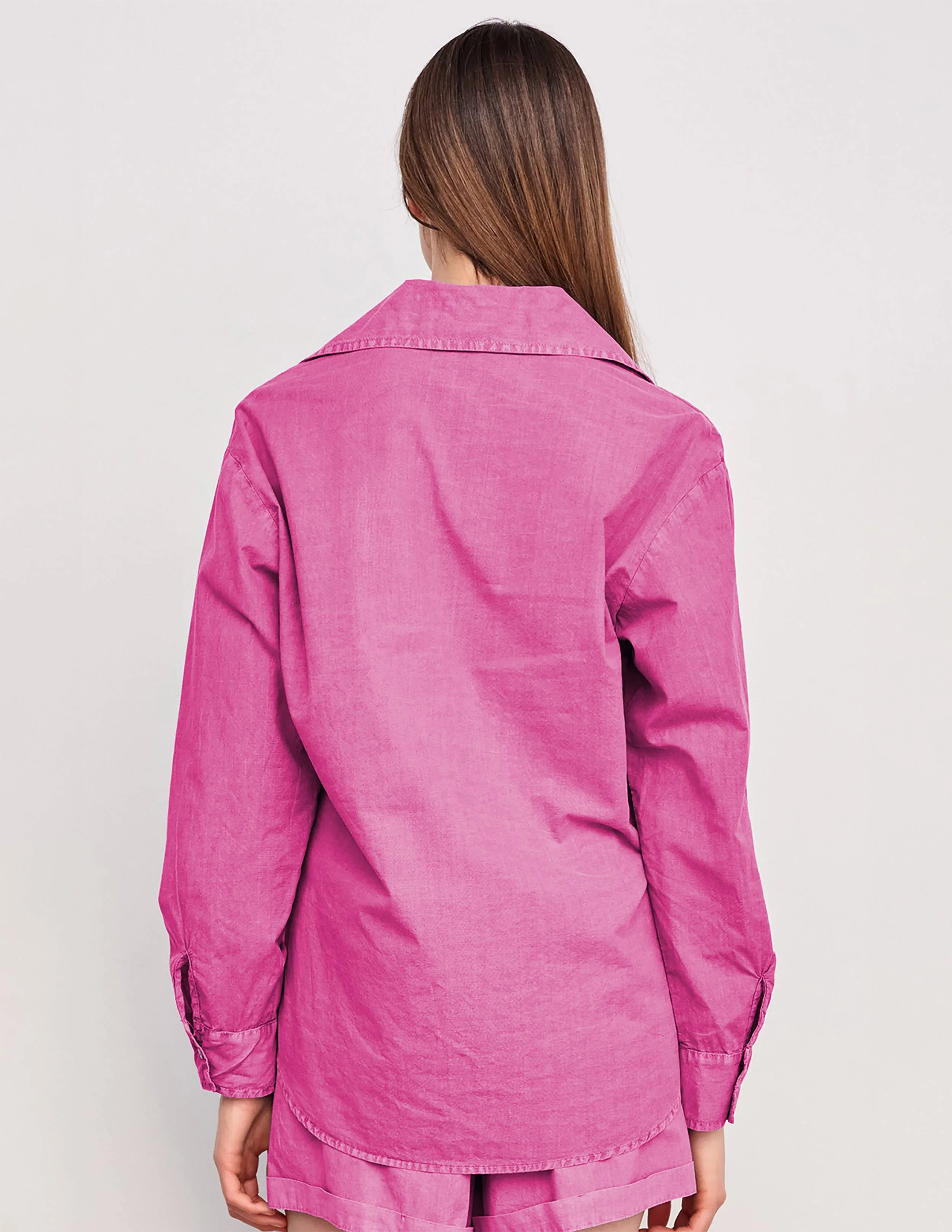 Sundry Voile Button Down in Pigment Magenta sold by Sundry product image thumbnail 3