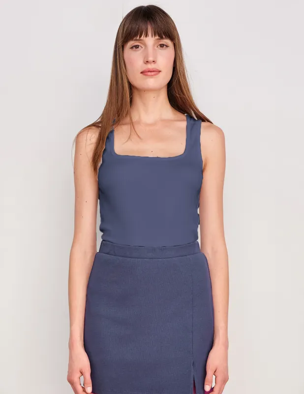 Sundry Bodycon Tank in Navy sold by Sundry