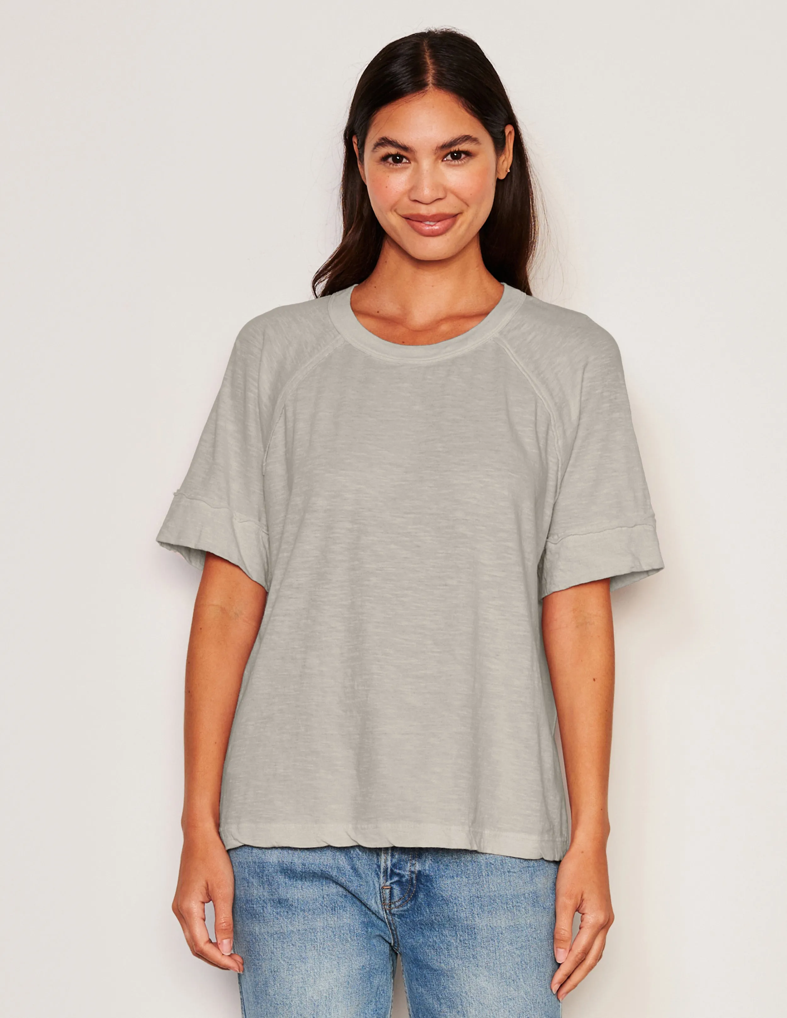 Sundry Boyfriend Tee in Olive Oil sold by Sundry