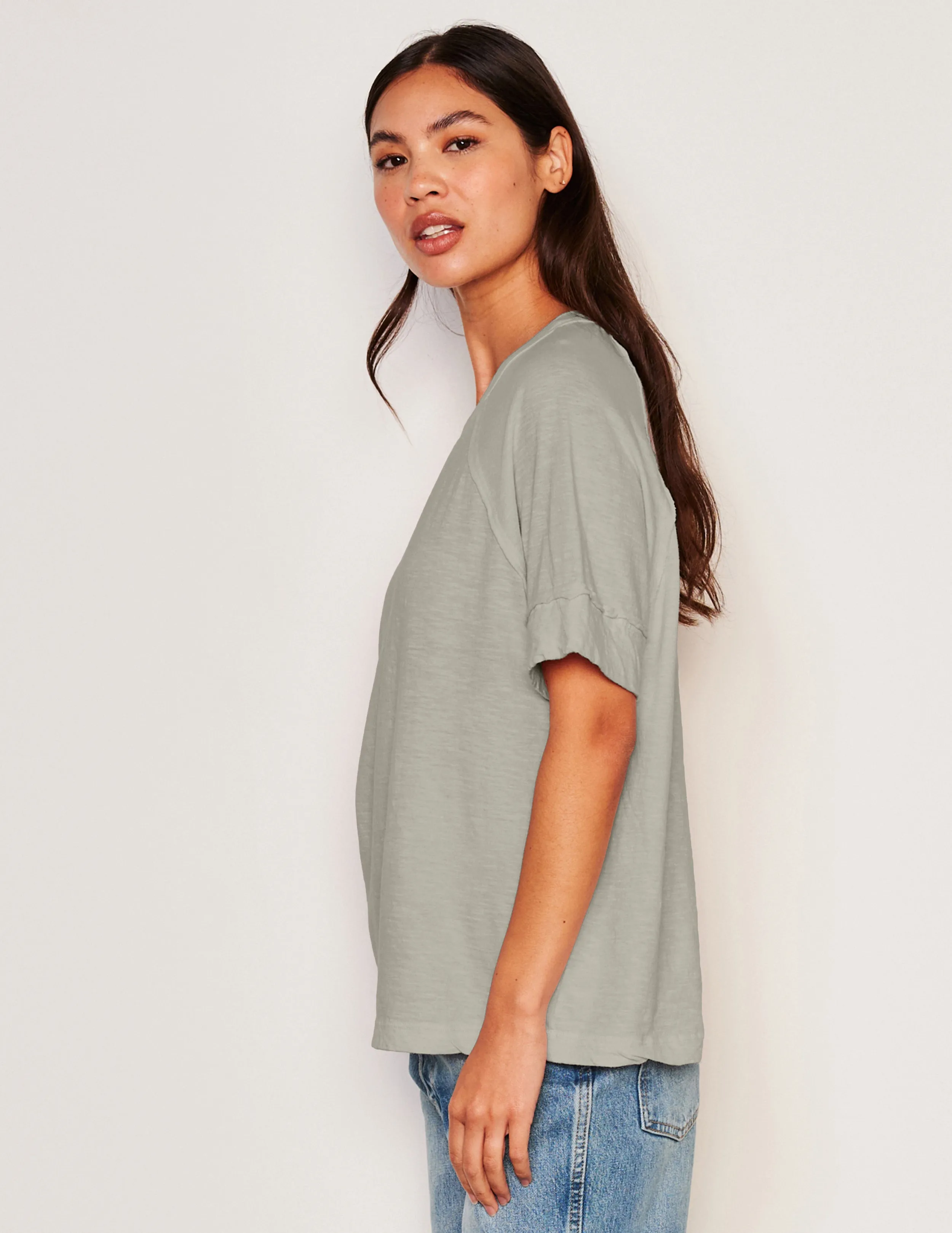 Sundry Boyfriend Tee in Olive Oil sold by Sundry product image thumbnail 2
