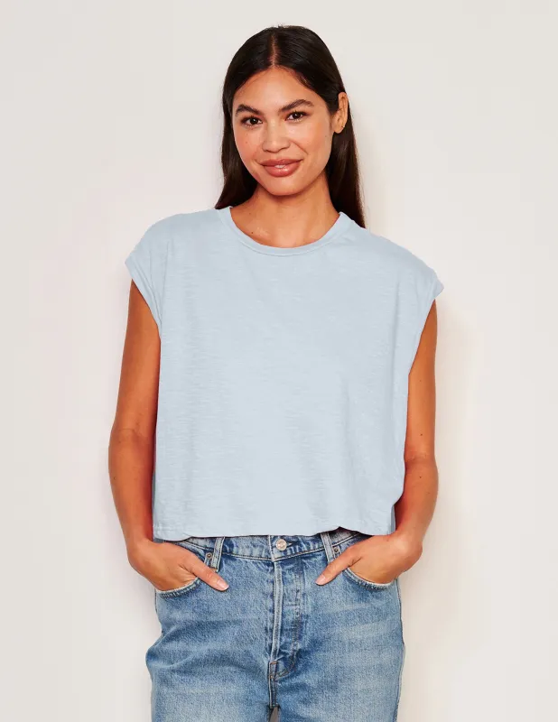 Sundry Muscle Tank in Blue Wash sold by Sundry