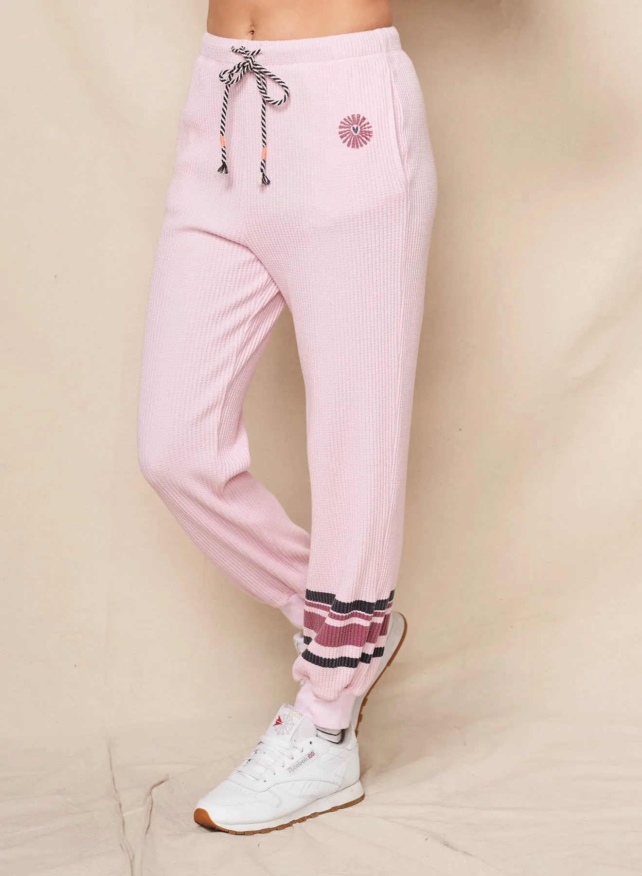 Sundry Heart Sun Stripes Jogger in Ballerina Pink sold by Sundry product image thumbnail 2