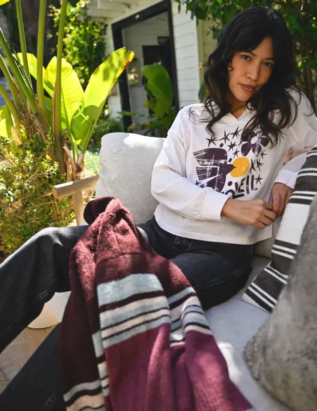 Sundry Soleil Fildside Long Sleeve Tee in Oyster sold by Sundry