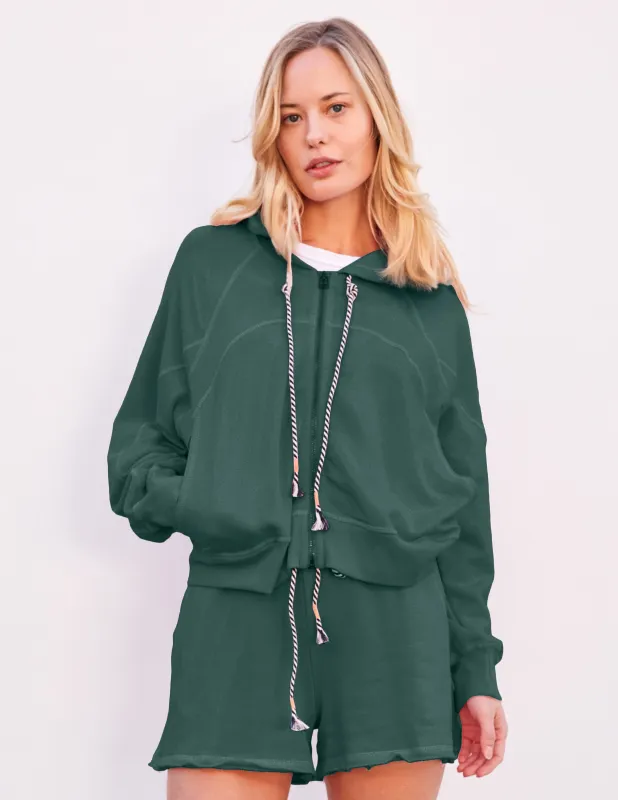 Sundry Horizon Zip Hoodie in Rainforest sold by Sundry