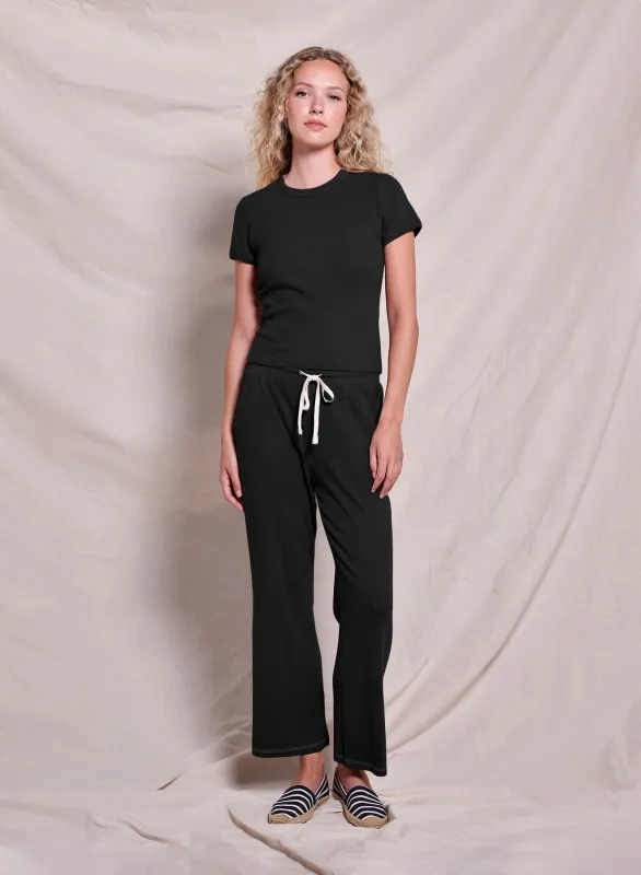 Sundry Shrunken Tee in Black made by Sundry