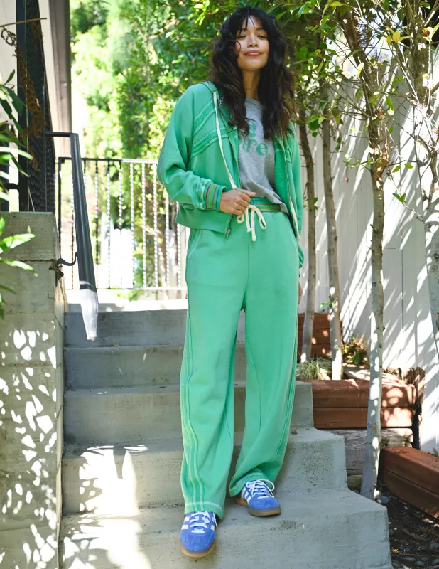 Sundry Raw Seamed Horizon Hoodie in Winter Green sold by Sundry