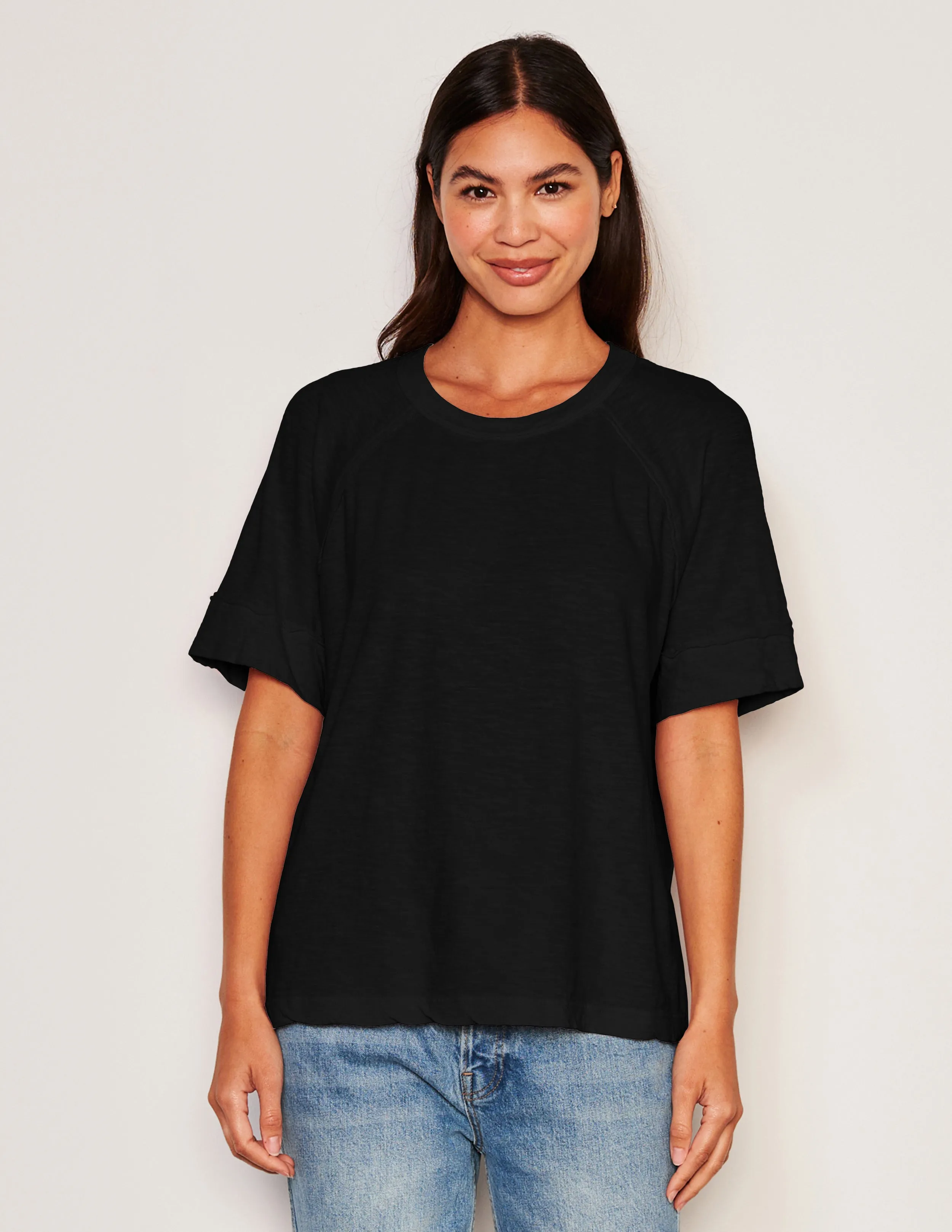 Sundry Boyfriend Tee in Black sold by Sundry