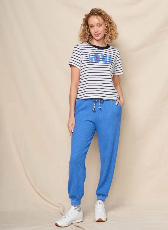 Sundry Love Ringer Boxy Crew Tee in Optic White made by Sundry