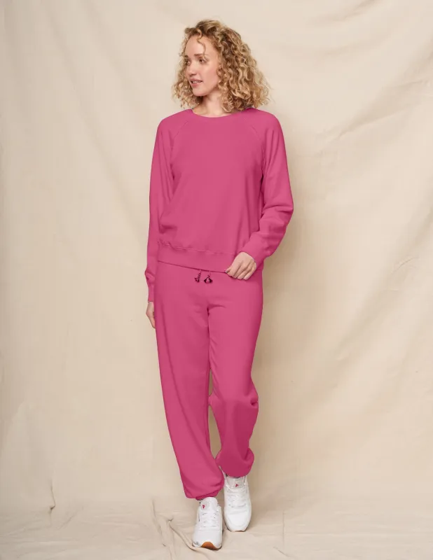 Sundry Raglan Sweatshirt in Cranberry sold by Sundry