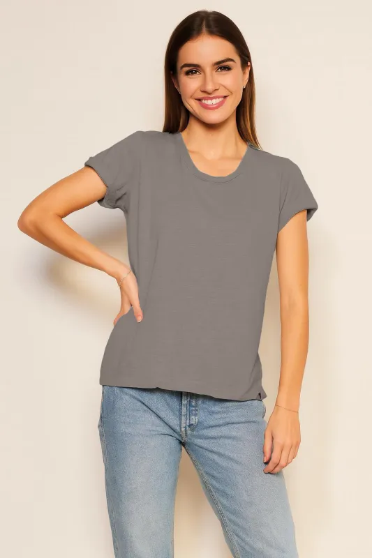 Sundry Rolled Sleeve Tee in Fern sold by Sundry
