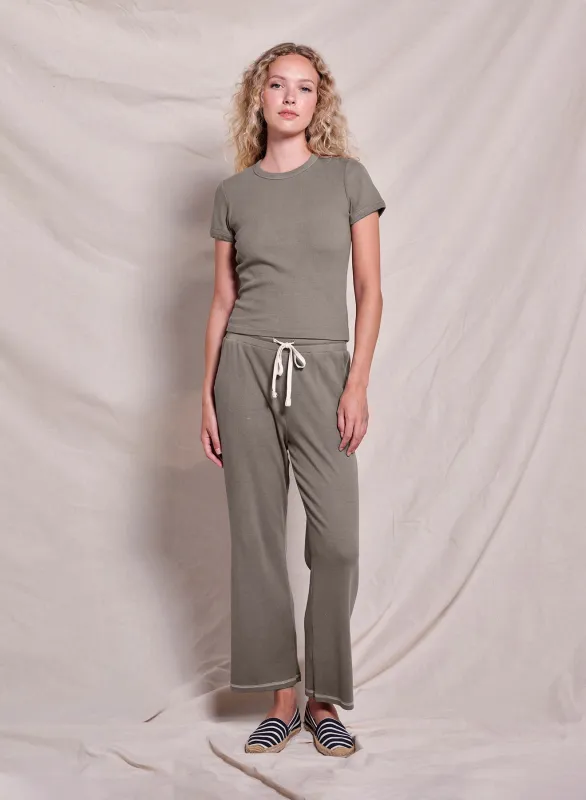 Sundry Shrunken Tee in Fern made by Sundry