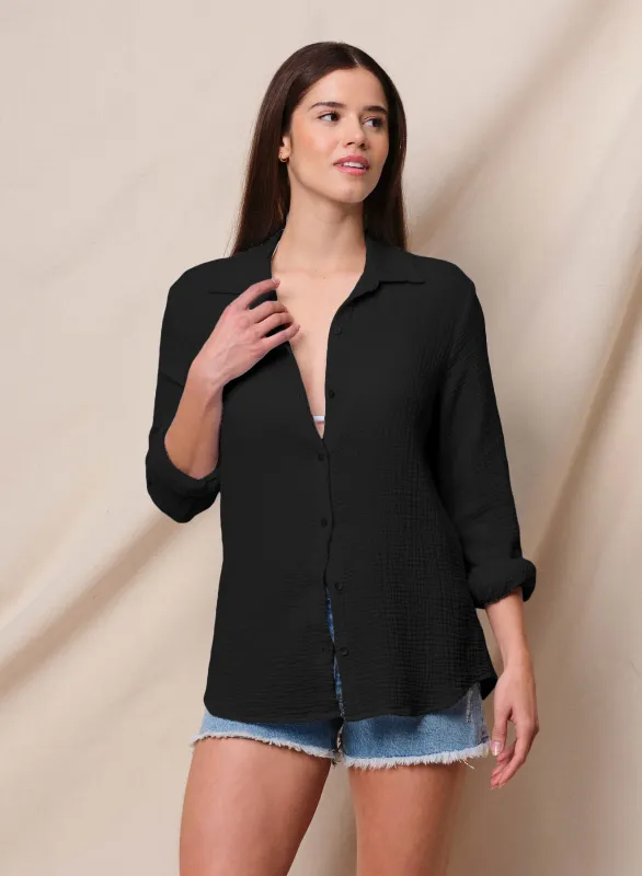 Sundry Classic Shirt in Black sold by Sundry