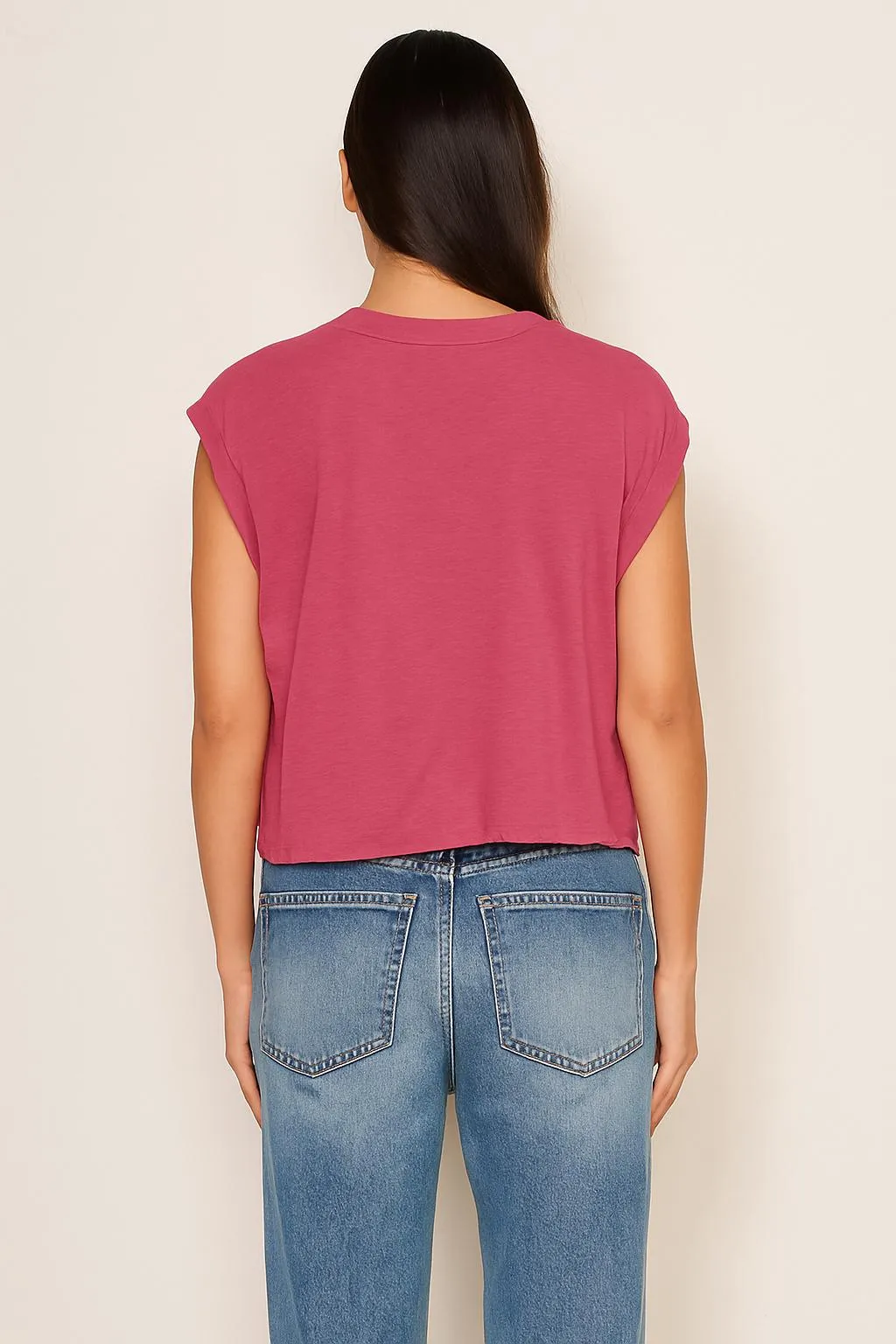 Sundry Muscle Tank in Cranberry sold by Sundry product image thumbnail 3