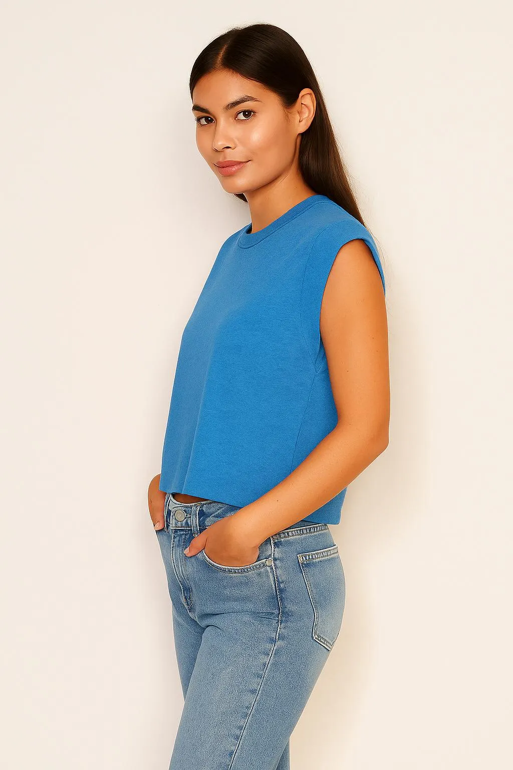 Sundry Muscle Tank in Lagoon Blue sold by Sundry product image thumbnail 2