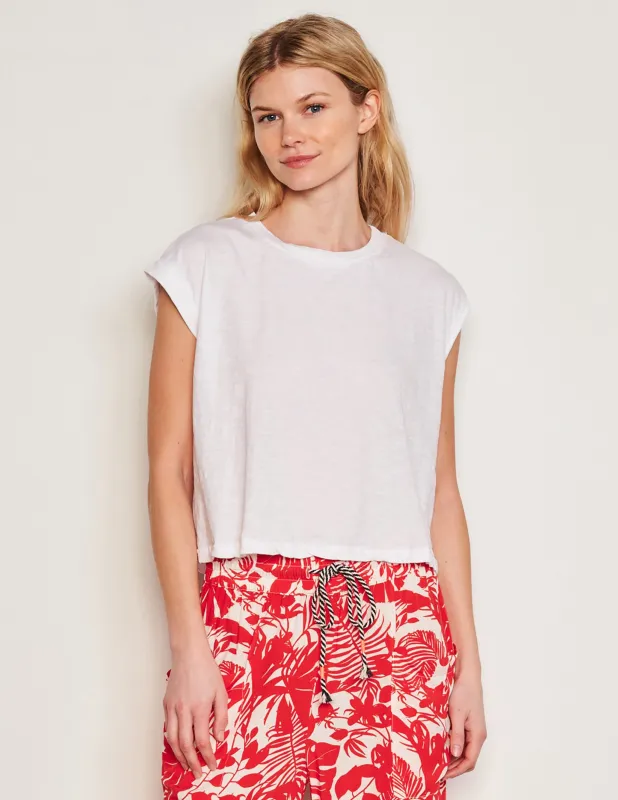 Sundry Muscle Tank in Optic White sold by Sundry