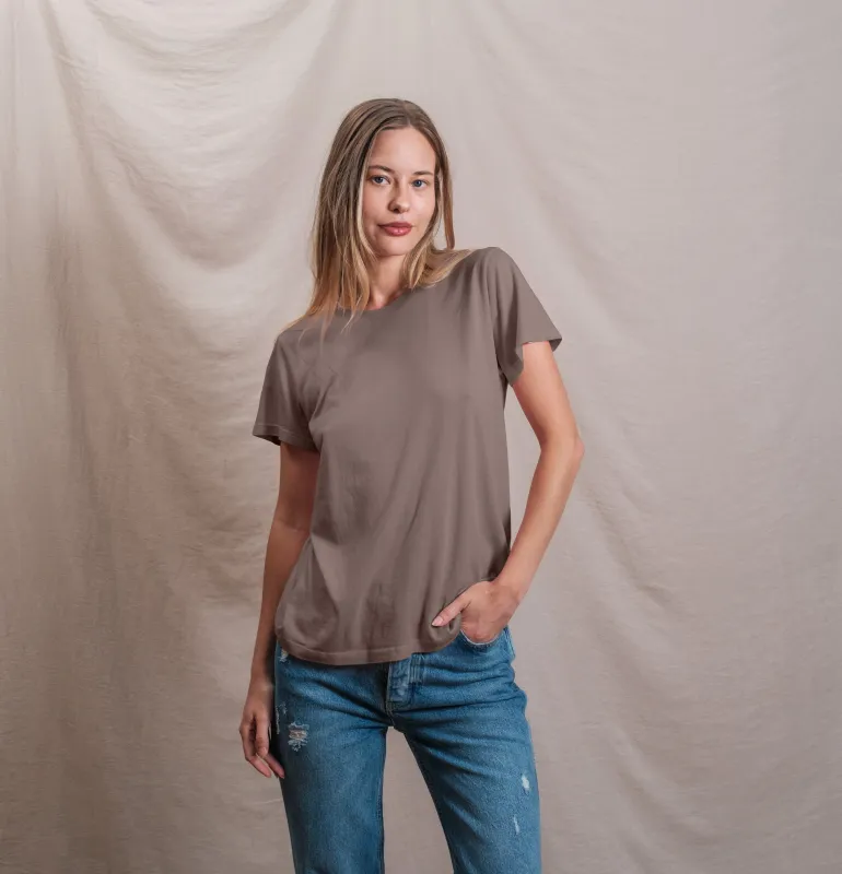 Sundry Butter Soft Crew in Latte sold by Sundry