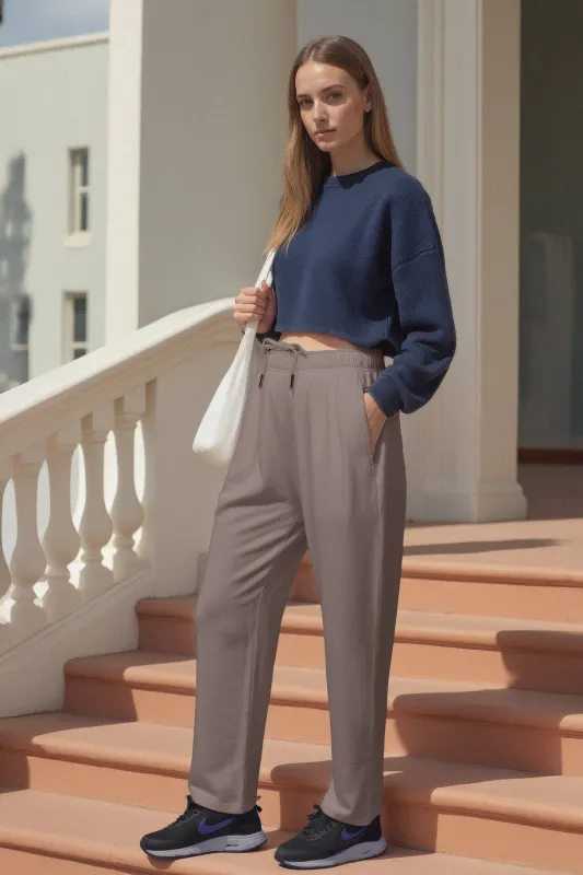 Sundry Softest Fleece Straight Leg Sweatpant in Latte sold by Sundry