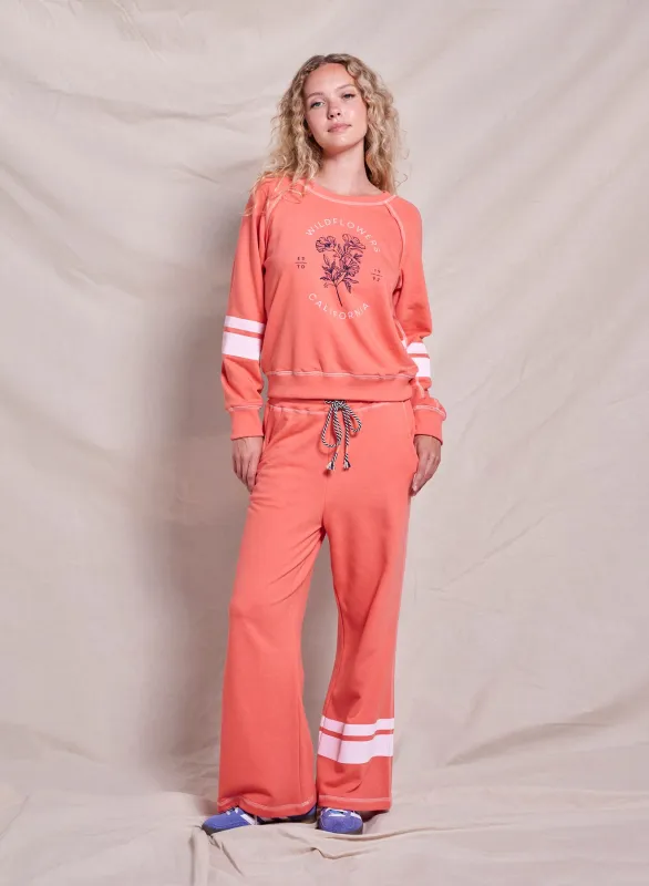 Sundry Wildflowers Raglan Sweatshirt in Dark Raspberry sold by Sundry