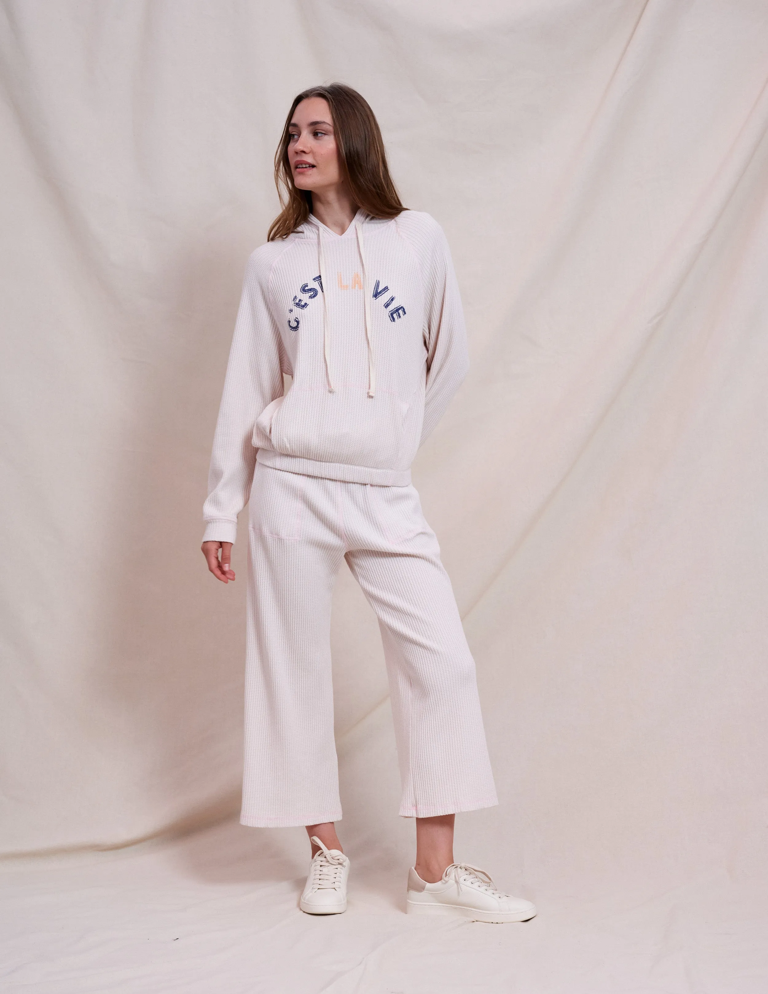 Sundry Contrast Stitch Hoodie in Oyster sold by Sundry product image thumbnail 2