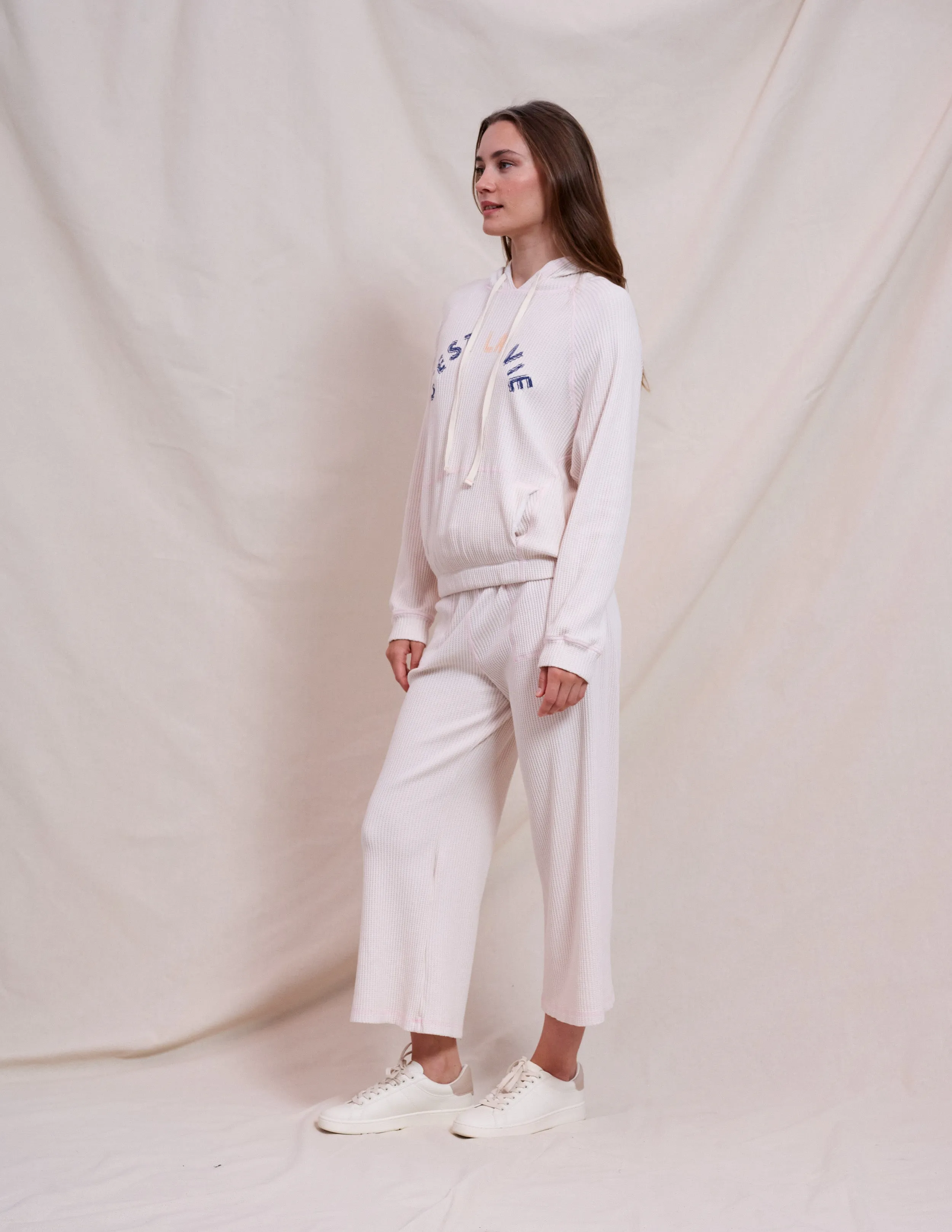 Sundry Contrast Stitch Hoodie in Oyster sold by Sundry product image thumbnail 3