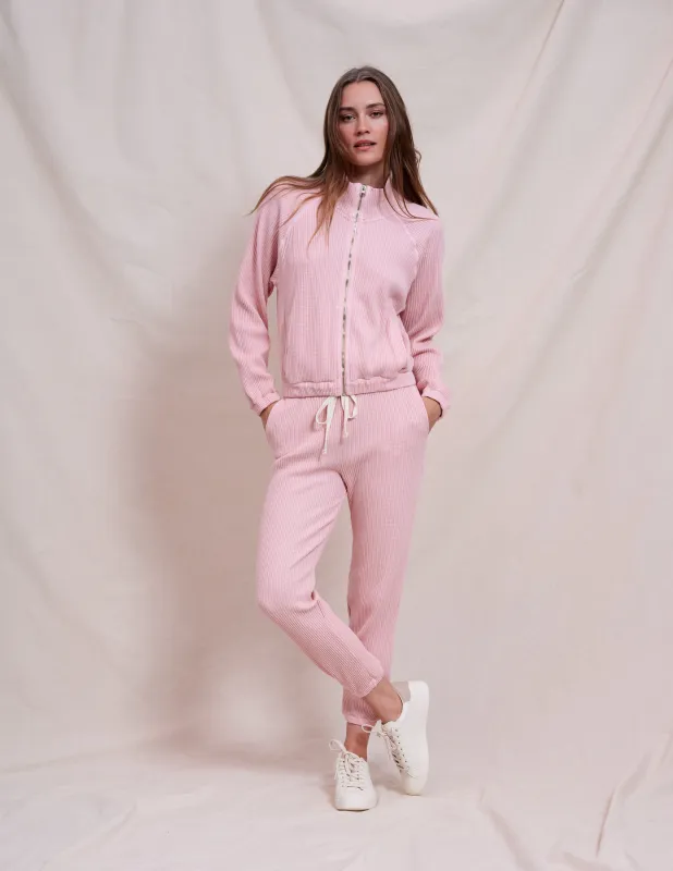 Sundry Cropped Zip Up Jacket in Iconic Pink made by Sundry