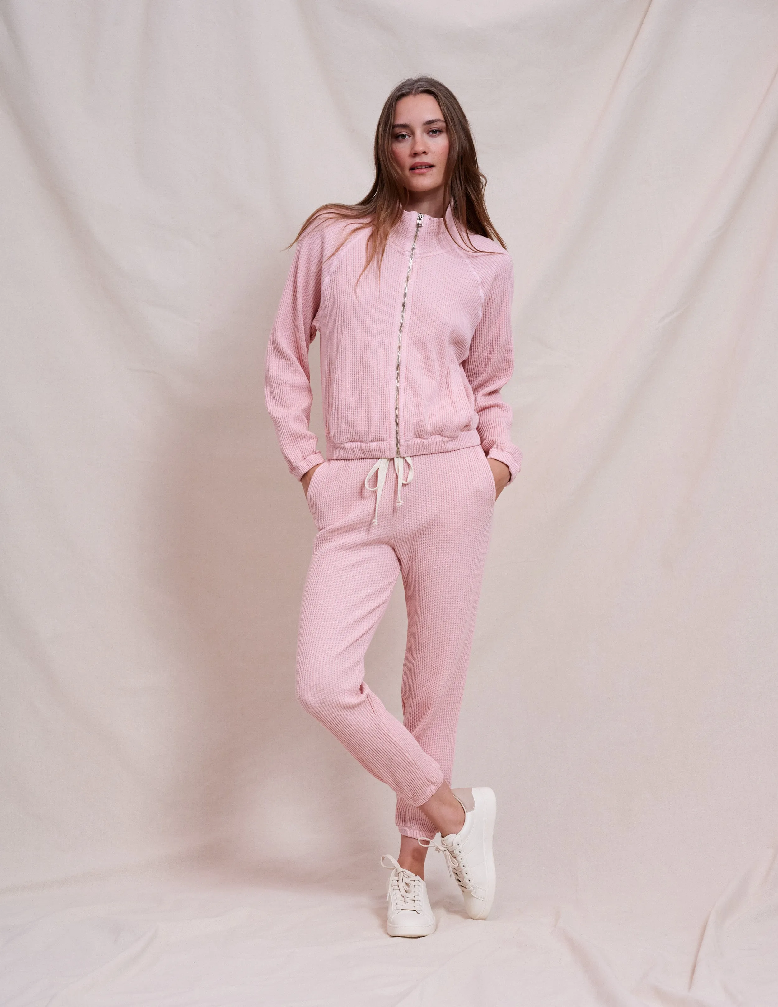 Sundry Cropped Zip Up Jacket in Iconic Pink sold by Sundry