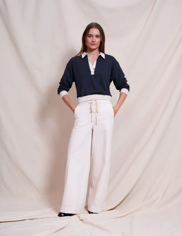 Sundry Polo Sweatshirt in Deep Navy made by Sundry