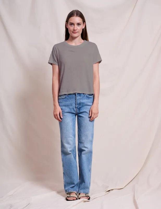 Sundry Crew Neck Tee in Fern sold by Sundry