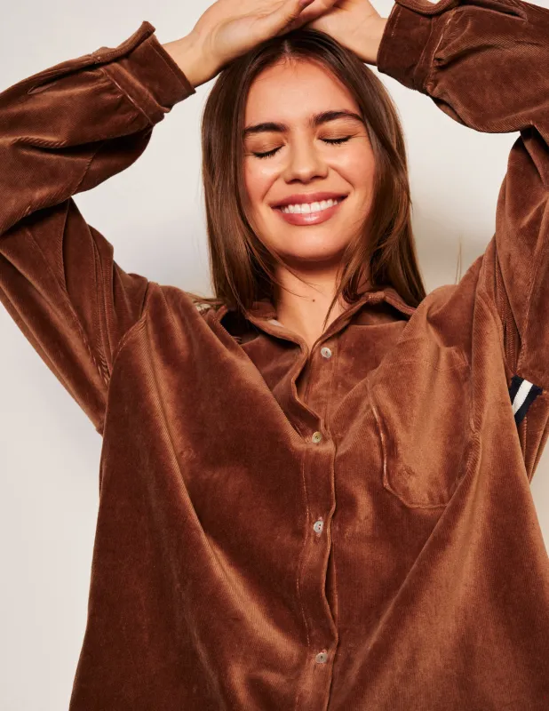 Sundry Classic Shirt in Taupe sold by Sundry