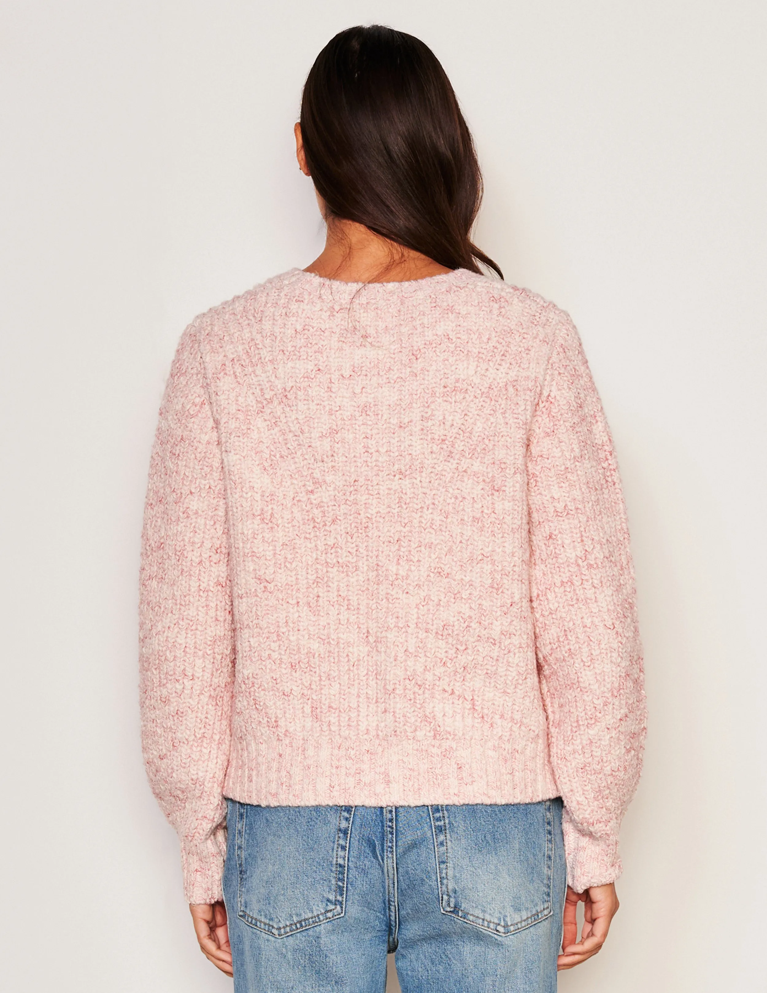 Sundry Rib Transfer Crew Neck Sweater in Guava sold by Sundry product image thumbnail 3