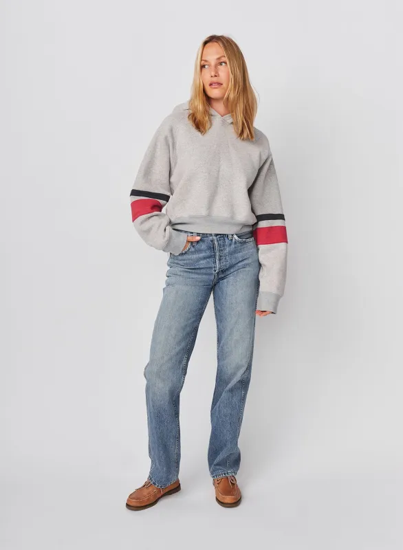 Sundry Academy Cropped Hoodie in Heather Grey made by Sundry