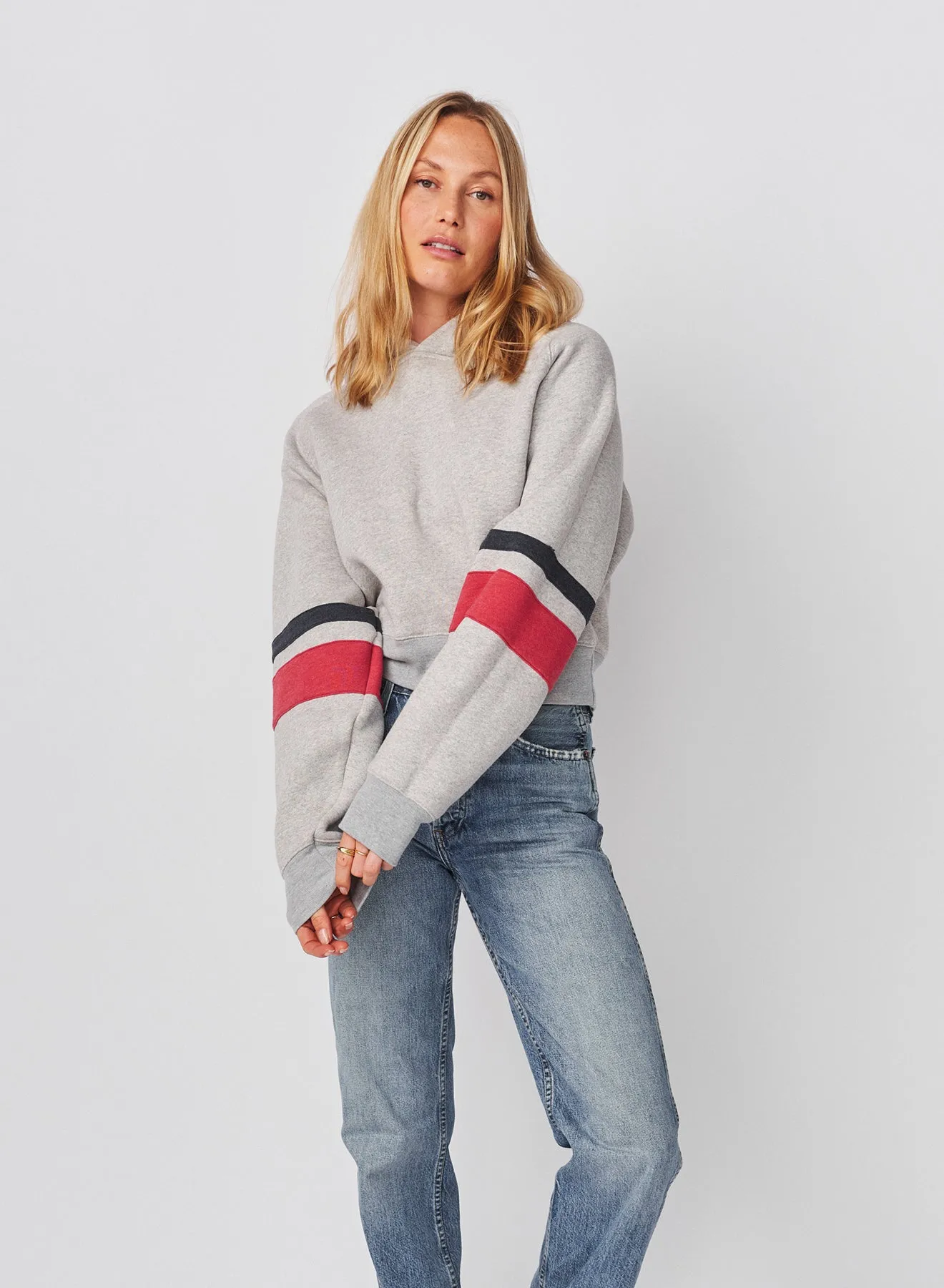 Sundry Academy Cropped Hoodie in Heather Grey sold by Sundry product image thumbnail 3