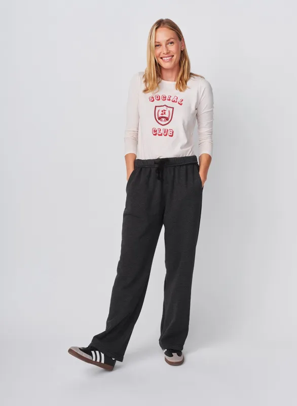 Sundry Straight Pant in Washed Black sold by Sundry
